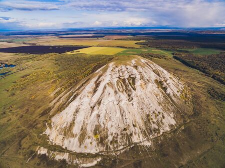 Mount Shihan Toratau near the city of Ishimbai. Symbol of the city of Ishimbai. Bashkortostan. Russia.の写真素材