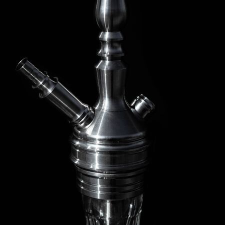 part of the hookah, modern design, on a black background.
