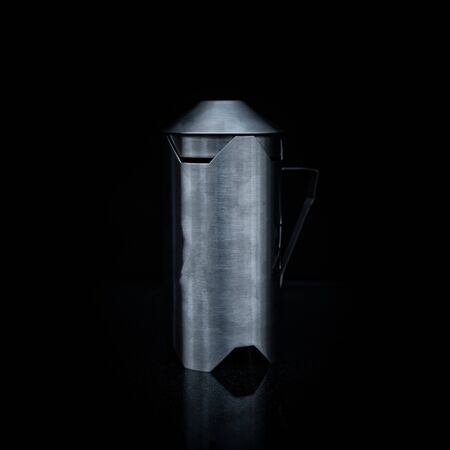 part of the hookah, modern design, on a black background.の写真素材
