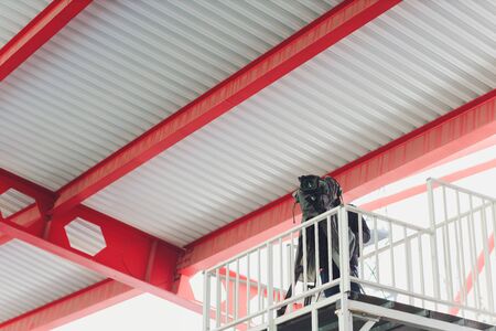 video camera camcorder in stadium for making sport news or live on TV.
