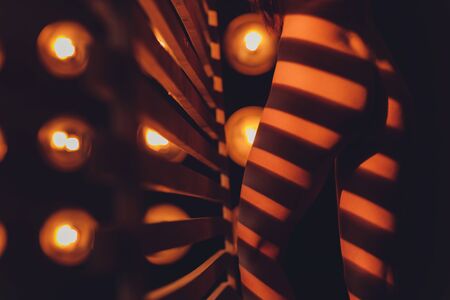 Sexy maid. Hot girl. Luxury ass. Stockings. Slender legs. Game costume. Athletic body. Girl in black lingerie and stockings. Temptation. Silicone implants. Buttocks.の写真素材