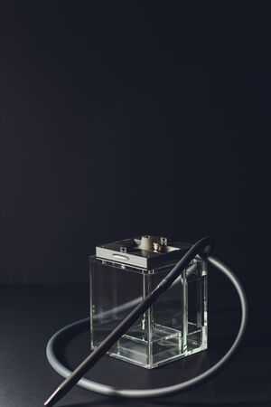 part of the hookah, modern design, on a black backgroundの写真素材