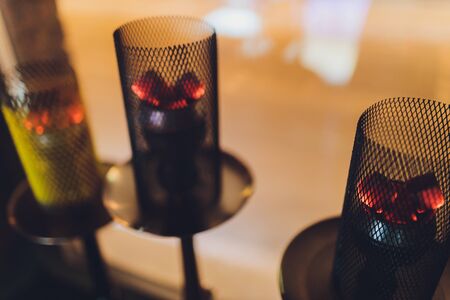 hookah hot coals for smoking and leisure in natural lighting.の写真素材