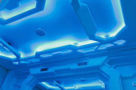 A place for tourists to rest before the flight. Aerosleep capsule hotel at airport.の写真素材