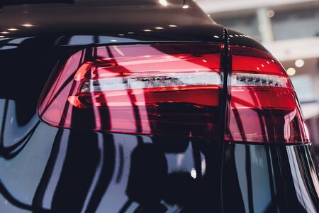 back light, with brilliant reflections auto black bodyの写真素材