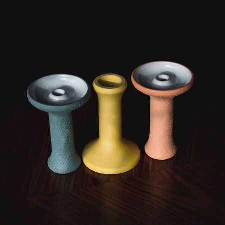 part of the hookah, modern design, on a black background