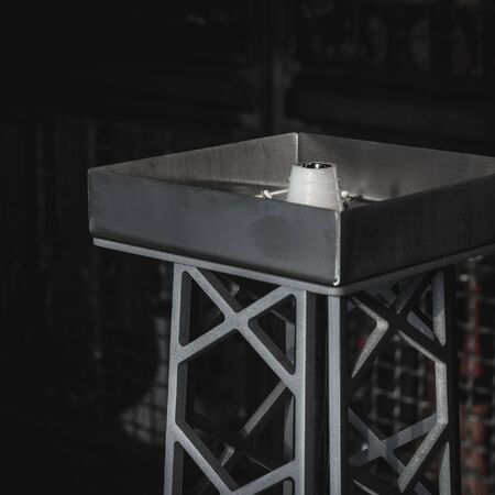 part of the hookah, modern design, on a black background.の写真素材