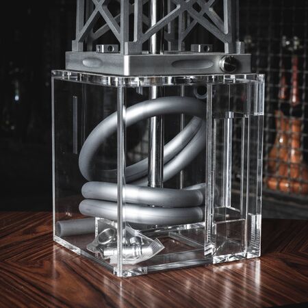 part of the hookah, modern design, on a black background