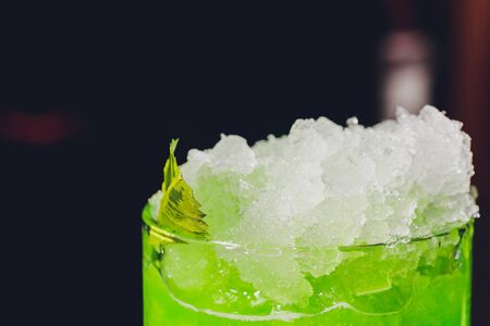 modern fresh coctail on the black background.の写真素材