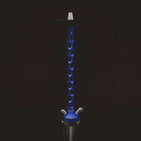 part of the hookah, modern design, on a black background.の写真素材