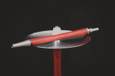part of the hookah, modern design, on a black backgroundの写真素材