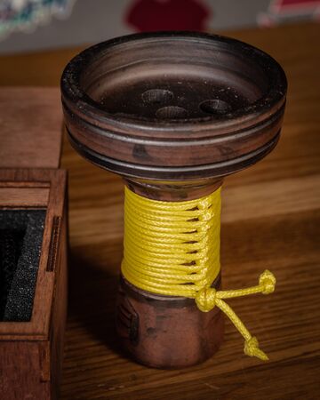 part of the hookah, modern design, on a black background