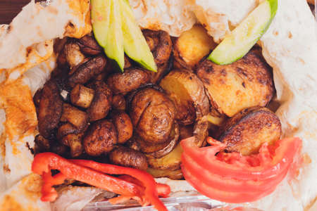 Grilled minced lamb kebabs on the grill.の写真素材