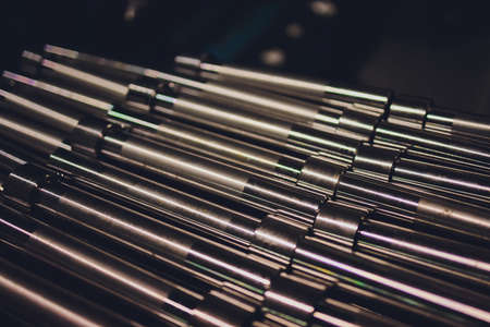 Industrial metal sheet product - used for manufacturing and heavy industry.の写真素材