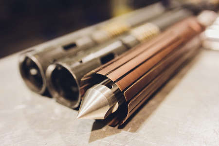 Industrial metal sheet product - used for manufacturing and heavy industry.の写真素材