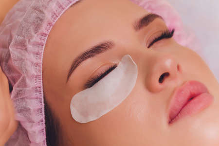 Woman Eye with Long Eyelashes. Eyelash Extension.