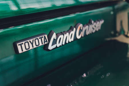 Ufa, Russia, November, 2019: Japanese retro offroad car Toyota Land Cruiser 40 4x4 Auto Museum.のeditorial素材