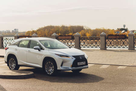 Ufa, Russia - October 23, 2020: A car Lexus RX300 on city street.