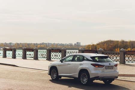 Ufa, Russia - October 23, 2020: A car Lexus RX300 on city street.のeditorial素材
