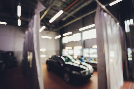 Blurred Auto Repair Auto maintenance services for background.の写真素材