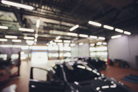 Blurred Auto Repair Auto maintenance services for background.の写真素材