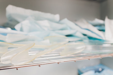 Disinfection of a dental instrument. Ultrasound sterilization of a medical instrument. Disinfection...
