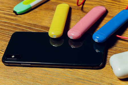 POD e-cigarette or nicotine vapor dispenser e-pen.の写真素材