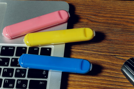 POD e-cigarette or nicotine vapor dispenser e-pen.