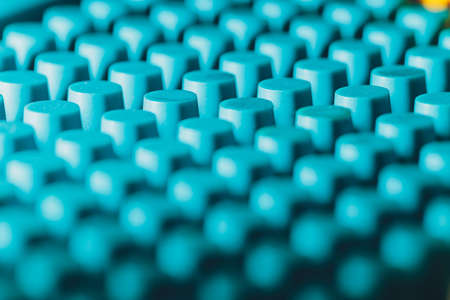 Bar rubber mat. Drinks utensil blue, macro.の写真素材
