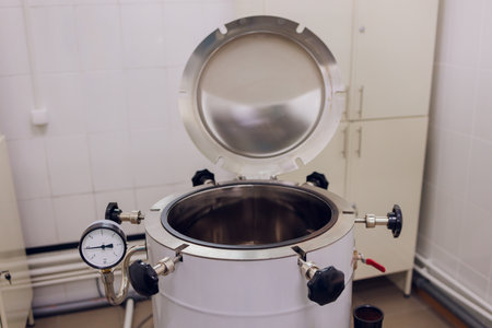 site wastewater treatment system with sensors and indicators.の写真素材