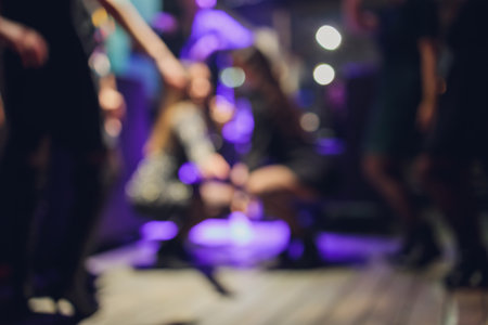 Dancing feet on the dance floor on a wedding day.の写真素材