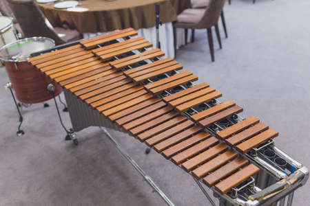 Closeup shooting of my marimba made of rosewood.の写真素材
