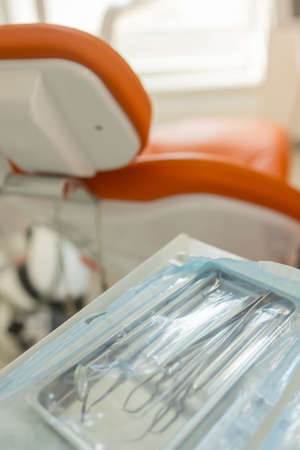 Dentists instruments with shallow depth of field.の写真素材