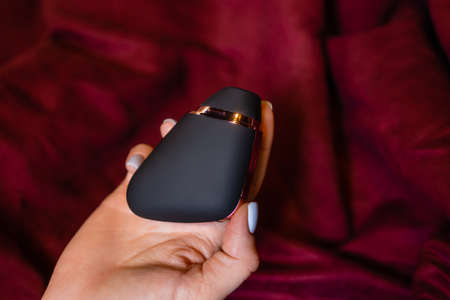 Contactless Clitoral Stimulator Satisfyer Vibrator and masturbation. vacuumの写真素材