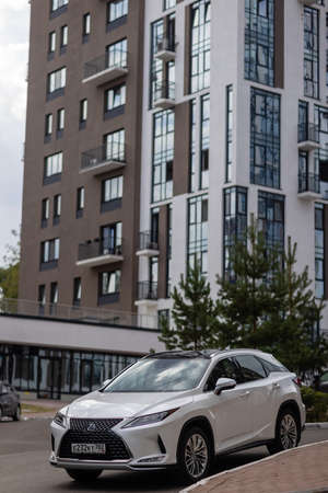 Ufa, Russia - October 13, 2020: A car Lexus RX300 on city street.のeditorial素材
