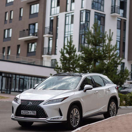 Ufa, Russia - October 13, 2020: A car Lexus RX300 on city street.のeditorial素材