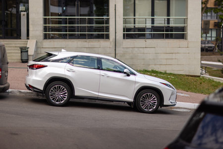 Ufa, Russia - October 13, 2020: A car Lexus RX300 on city street.