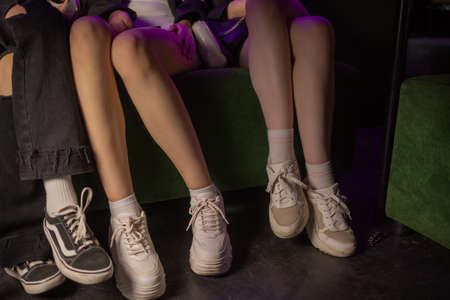 style. fashion. shoes. high womens black boots. beautiful female legs.の写真素材