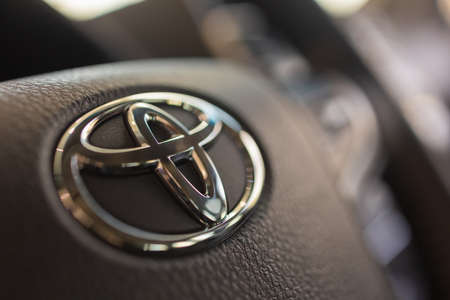 Ufa, Russia, Toyota Shop, 5 November, 2020: Toyota Alphard car is displaying at Toyota.