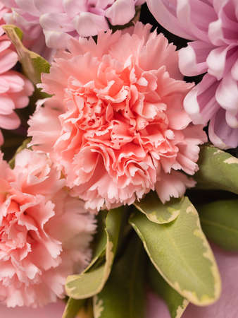 Close-up colorful spring bouquet with many different flowers jelly.の写真素材