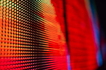 LED SMD screen - teal blue background close-up.