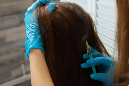 Plasma treatment, plasmolifting or PRP method point the introduction of the patients own plasma...