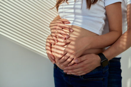Series on pregnancy. Different concept and angles.の写真素材