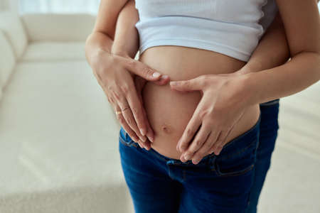 Series on pregnancy. Different concept and angles.の写真素材