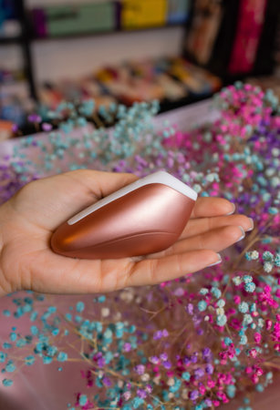Contactless Clitoral Stimulator Satisfyer Vibrator and masturbation. vacuum