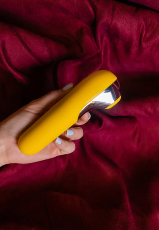 Contactless Clitoral Stimulator Satisfyer Vibrator and masturbation. vacuumの写真素材