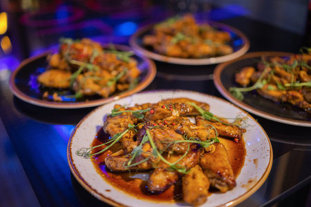 Cooking catfish curry with coconut milk, Thai famous food.