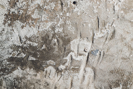 Closeup of rough blue textured grunge background.の写真素材