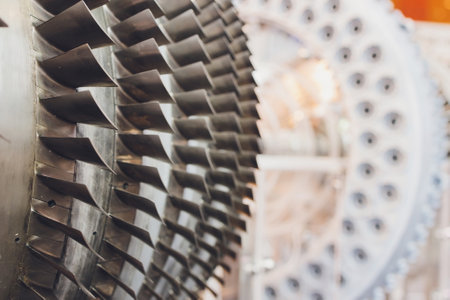 section model of a historic jet engine.の写真素材