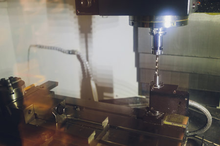 machine for welding steel pipes in a factory.